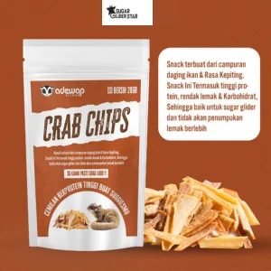 SUGAR GLIDER STAR Crab Chips Cemilan Protein Sugar Glider 20gr