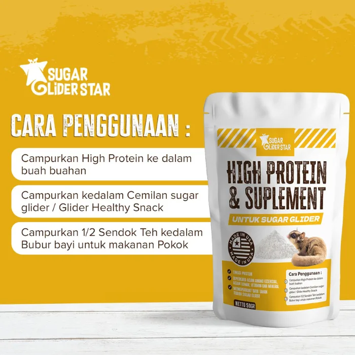 SUGAR GLIDER STAR Instan HPS High Protein & Suplement Nutrisi Tambahan Sugar Glider 50gr