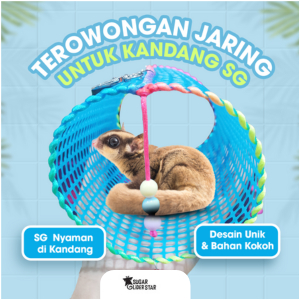 SUGAR GLIDER STAR Terowongan Jaring Mainan Sugar Glider