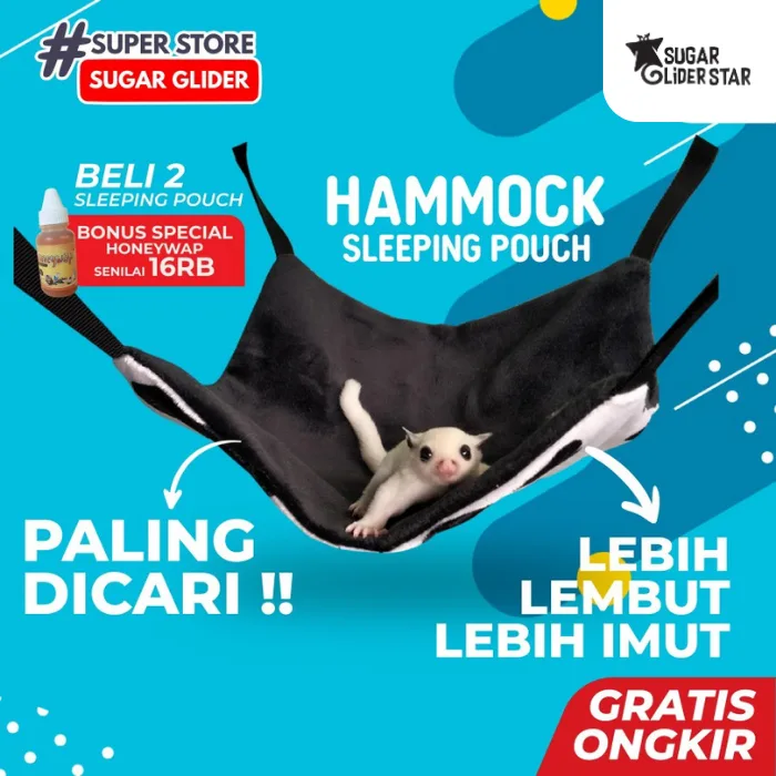 SUGAR GLIDER STAR Hammock Sleeping Pouch 1 Tingkat Warna Polos Sugar Glider