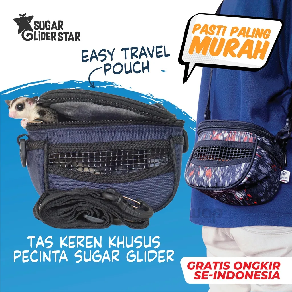 SUGAR GLIDER STAR Travel Pouch Kotak EASY Tas Sugar Glider