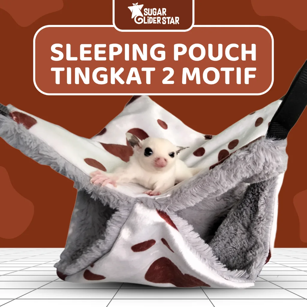 SUGAR GLIDER STAR Hammock Sleeping Pouch 2 Tingkat Motif Tempat Tidur Sugar Glider