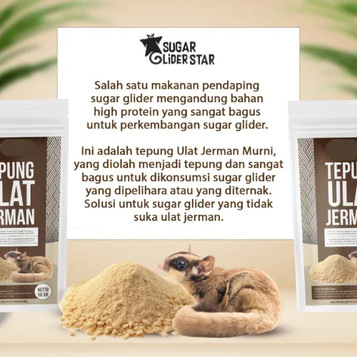 ADEWAP GLIDER Superworm Powder Suplemen Protein Tepung Ulat Jerman High Protein Sugar Glider