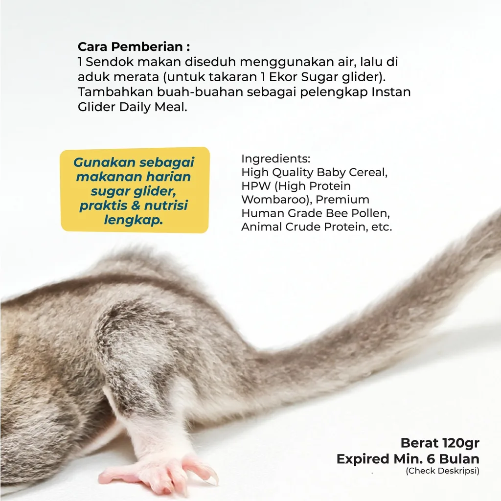 SUGAR GLIDER STAR Instant Daily Meal Nutrition Max Makanan Vitamin Sugar Glider