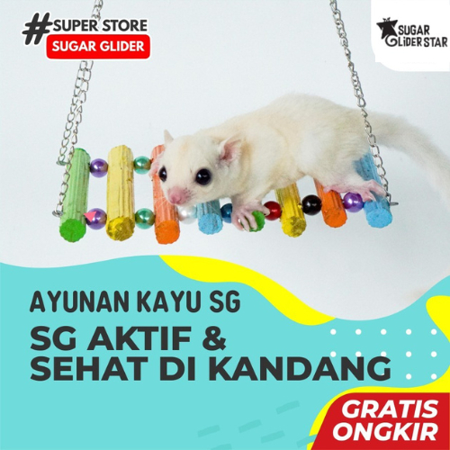SUGAR GLIDER STAR Mainan Ayunan Kayu Sugar Glider