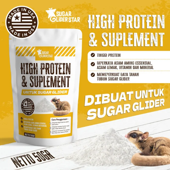 SUGAR GLIDER STAR Instan HPS High Protein & Suplement Nutrisi Tambahan Sugar Glider 50gr