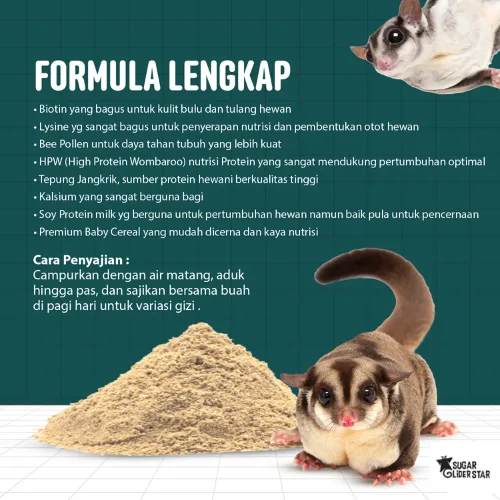 ADEWAP GLIDER Ramuan Gemoy Protein Premix Formula dan Nutrisi Komplit Sugar Glider