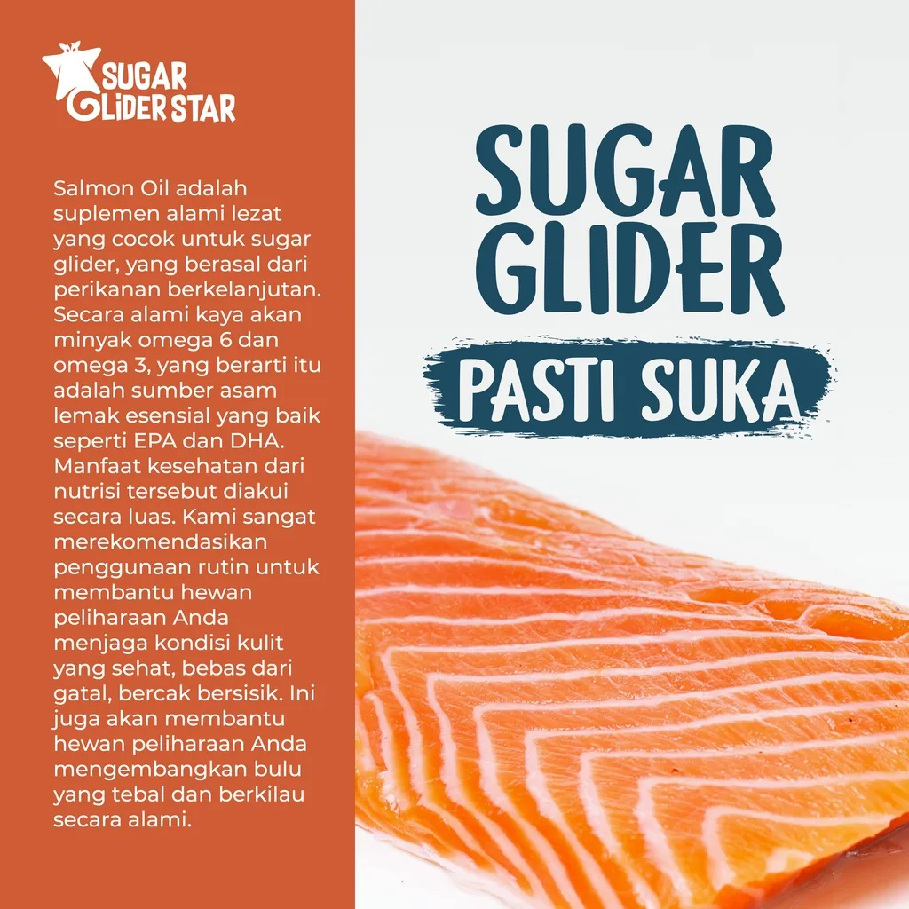 SUGAR GLIDER STAR Minyak Ikan Salmon Oil Vitamin Bulu Sugar Glider 30ml