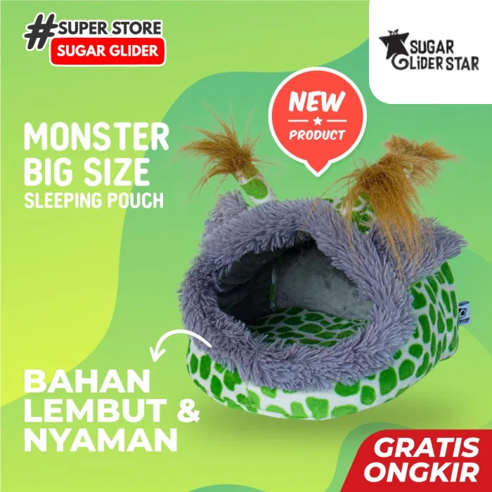 SUGAR GLIDER STAR Sleeping Pouch Monster Big Size Tempat Tidur Sugar Glider
