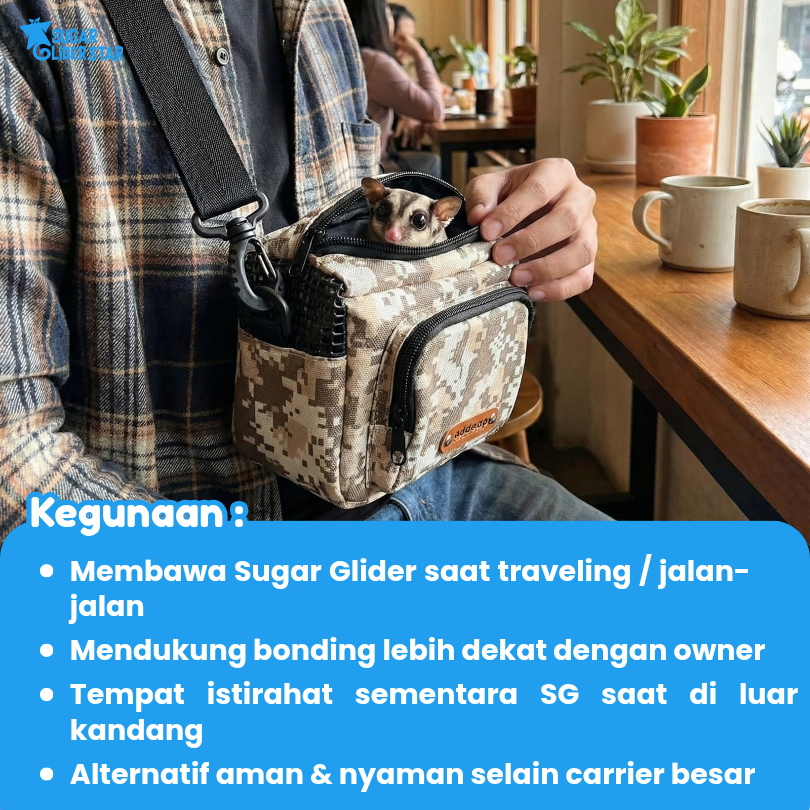 SUGAR GLIDER STAR Travel Pouch YOUMI Tas Selepang Sugar Glider