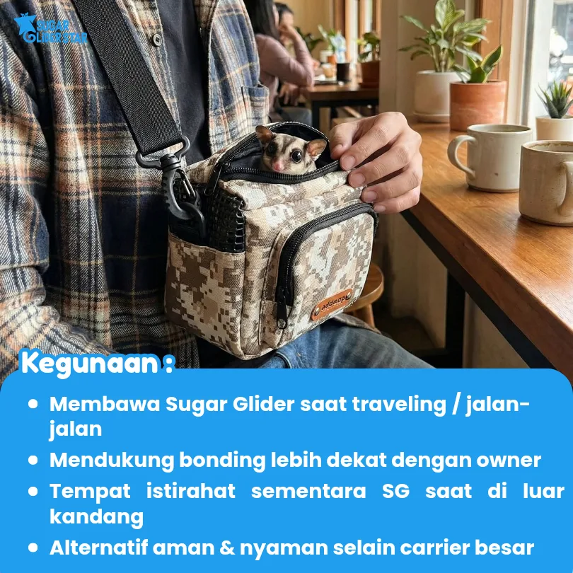 SUGAR GLIDER STAR Travel Pouch YOUMI Tas Selepang Sugar Glider