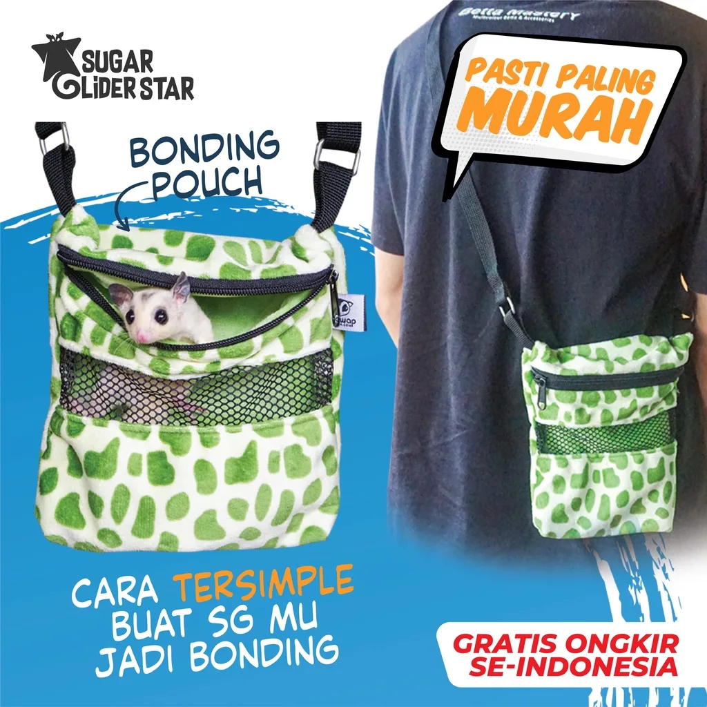 Tas Tavel Pouch Persegi Bonding Pouch Sugar Glider