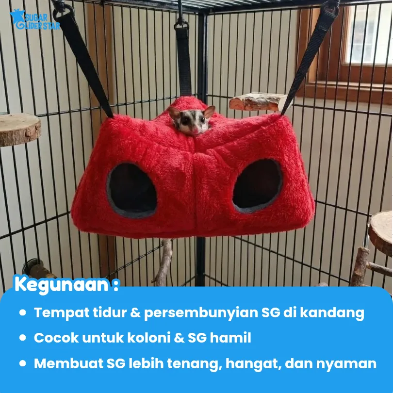 SLEEPING POUCH MODEL CHEESE MODEL KEJU / TEMPAT TIDUR SUGAR GLIDER LEMBUT MURAH