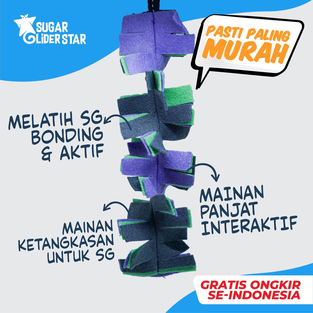 SUGAR GLIDER STAR Climbing Flanel Mainan Panjat Sugar Glider
