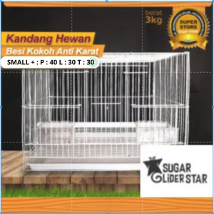 ADEWAP GLIDER Kandang Besi Lipat Hewan Small Plus Sugar Glider Burung Tupai Kelinci