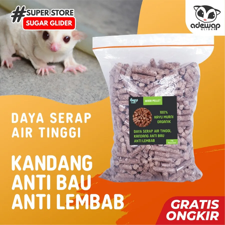 SUGAR GLIDER STAR Serbuk Kayu Alas kandang Hamster & Sugar Glider