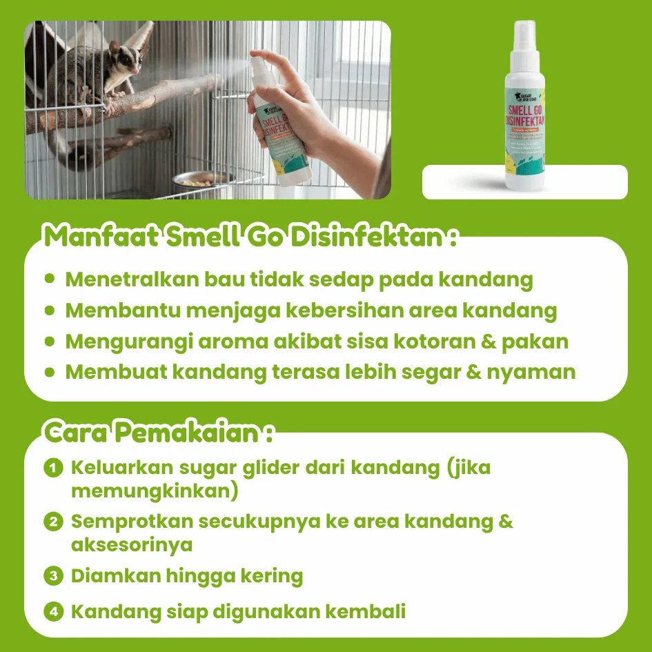 ADEWAP GLIDER Paket Grooming Sugar Glider : Shampoo Perfume & Disinfektan Kandang