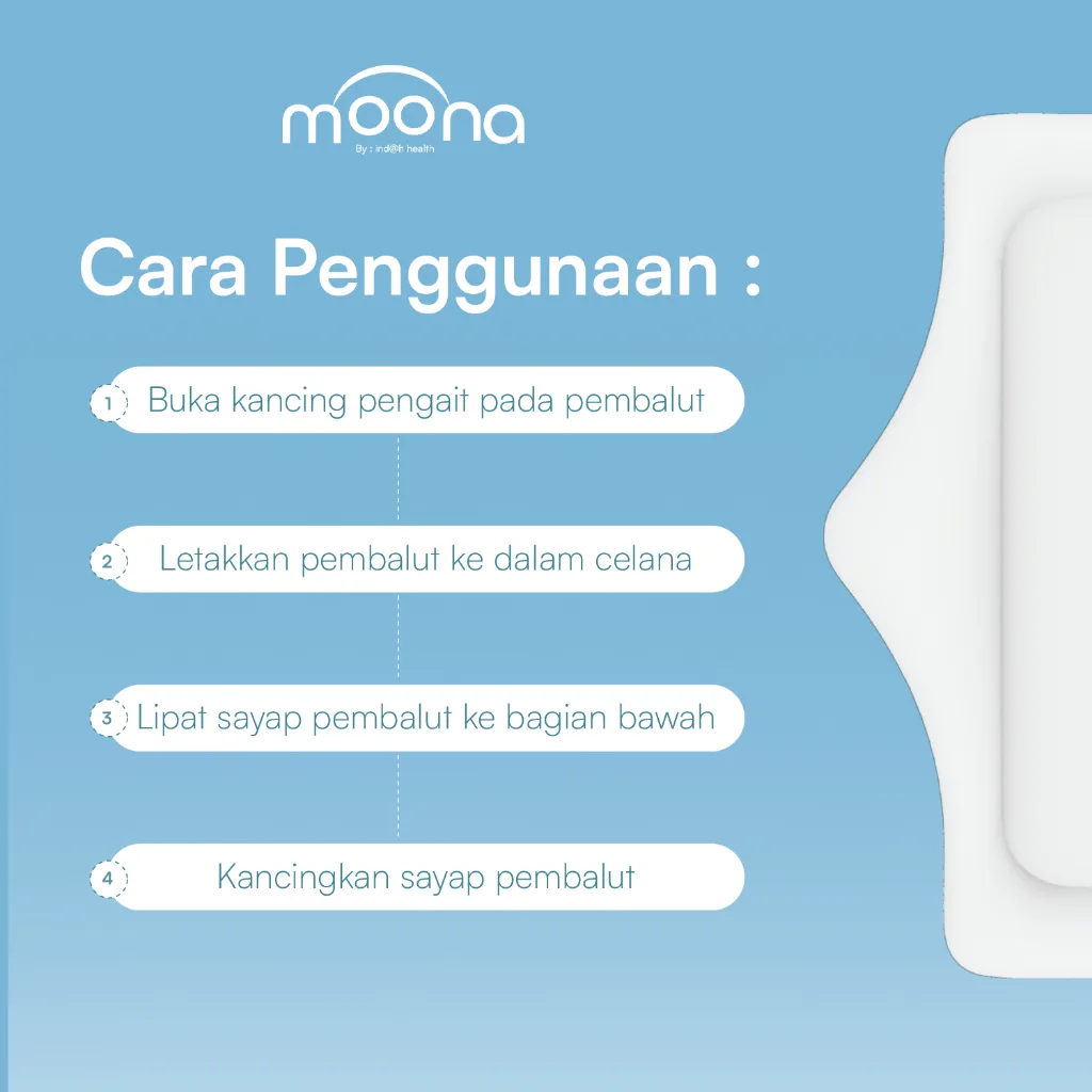 Moona Pembalut Kain Menstrual pad Kain Wanita Cuci Ulang