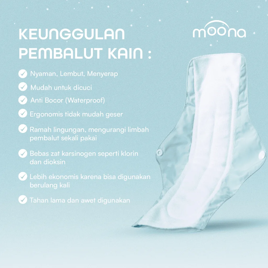 Moona Pembalut Kain Menspad Wanita Cuci Ulang