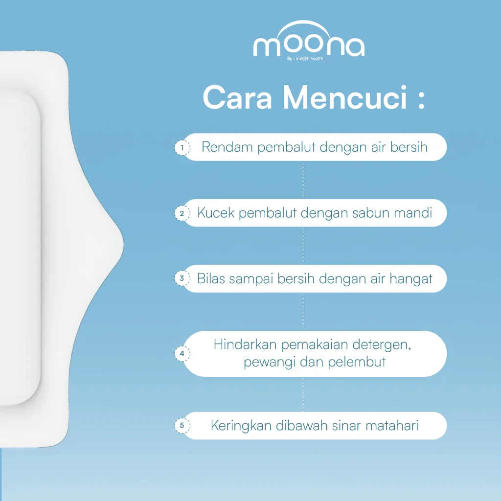 Moona Pembalut Kain Menstrual pad Kain Wanita Cuci Ulang