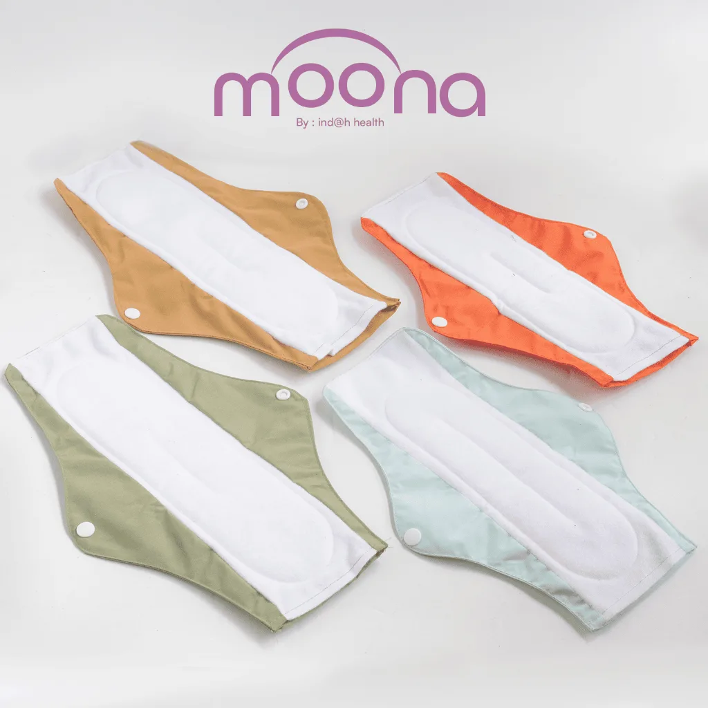 Moona Pembalut Kain Cuci Ulang Anti Bocor Menstrual Pad Pembalut Kain Wanita