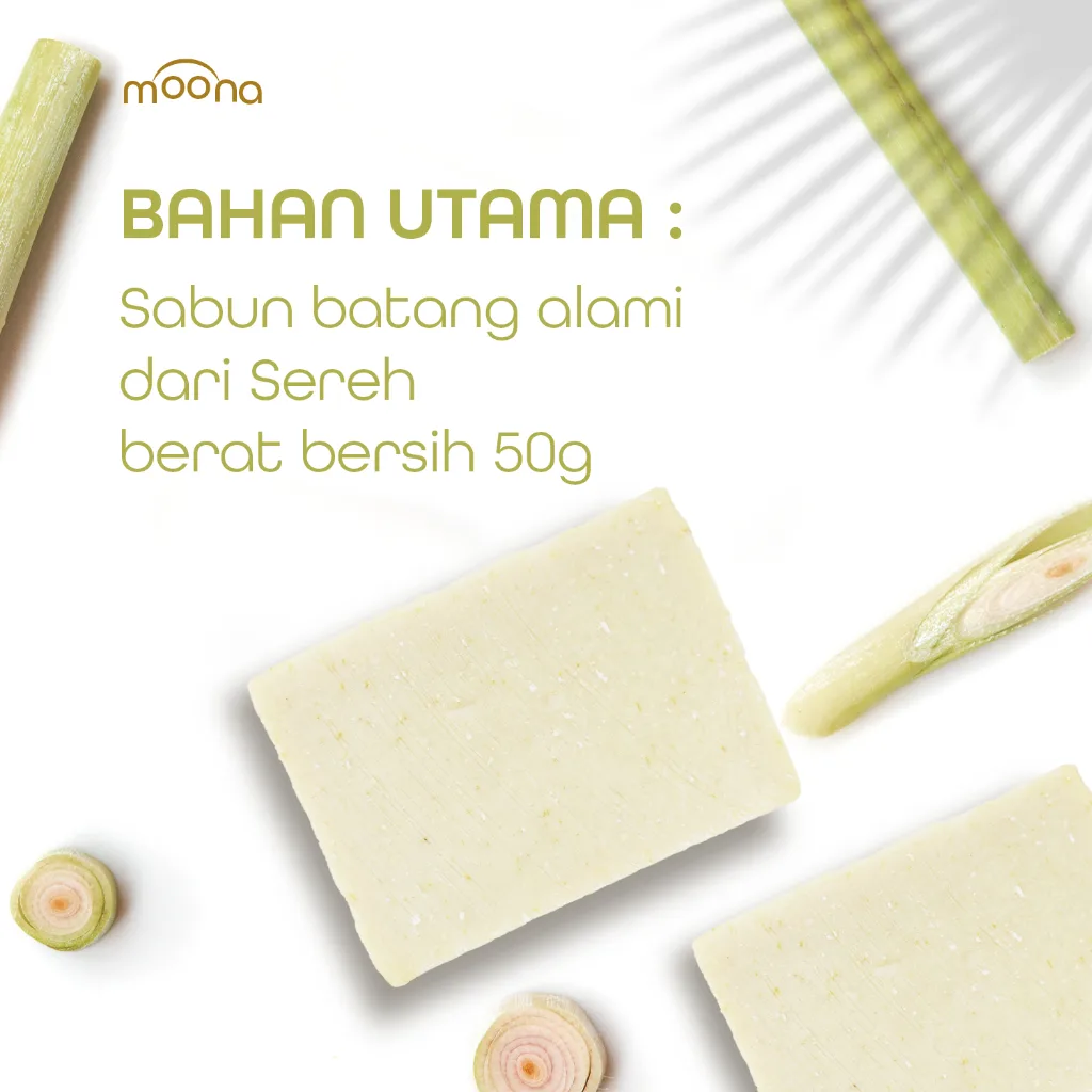 Moona Sabun Sereh Alami Sabun Cuci Mandi Pembersih Serbaguna