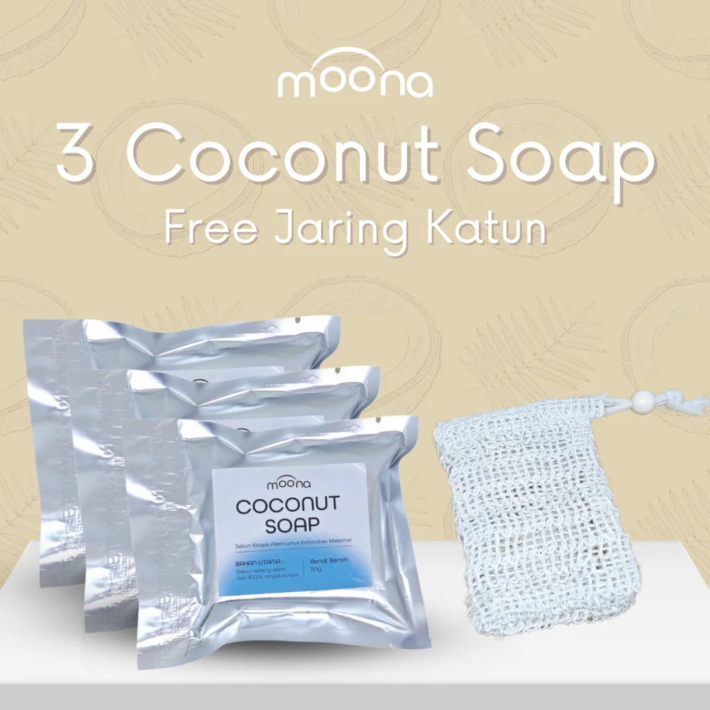 Moona Bundle 2 Coconut Soap Free Jaring Lebih Hemat