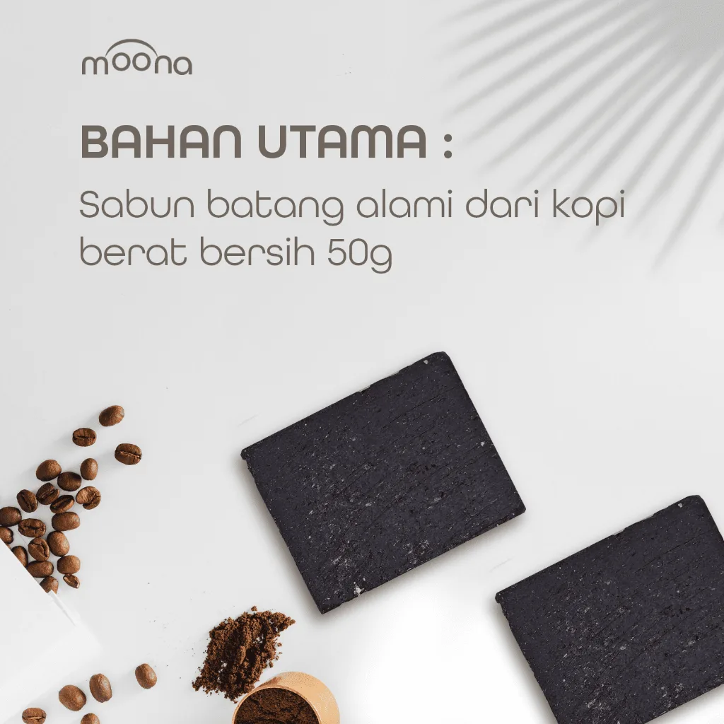 Moona Sabun Kopi Alami Sabun Cuci Mandi Pembersih Serbaguna