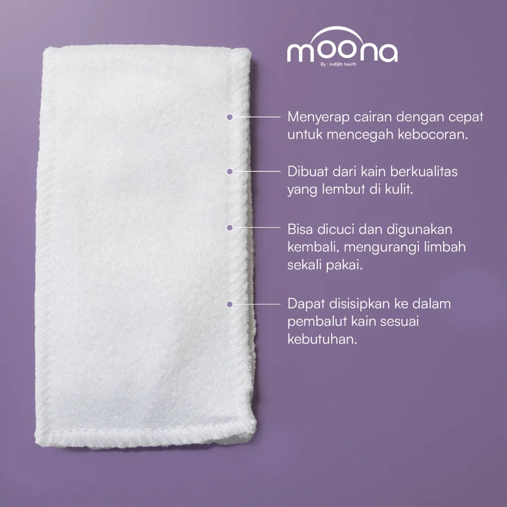 Moona Insert Pembalut Kain Tambahan Daya Tampung Pembalut Kain Insert
