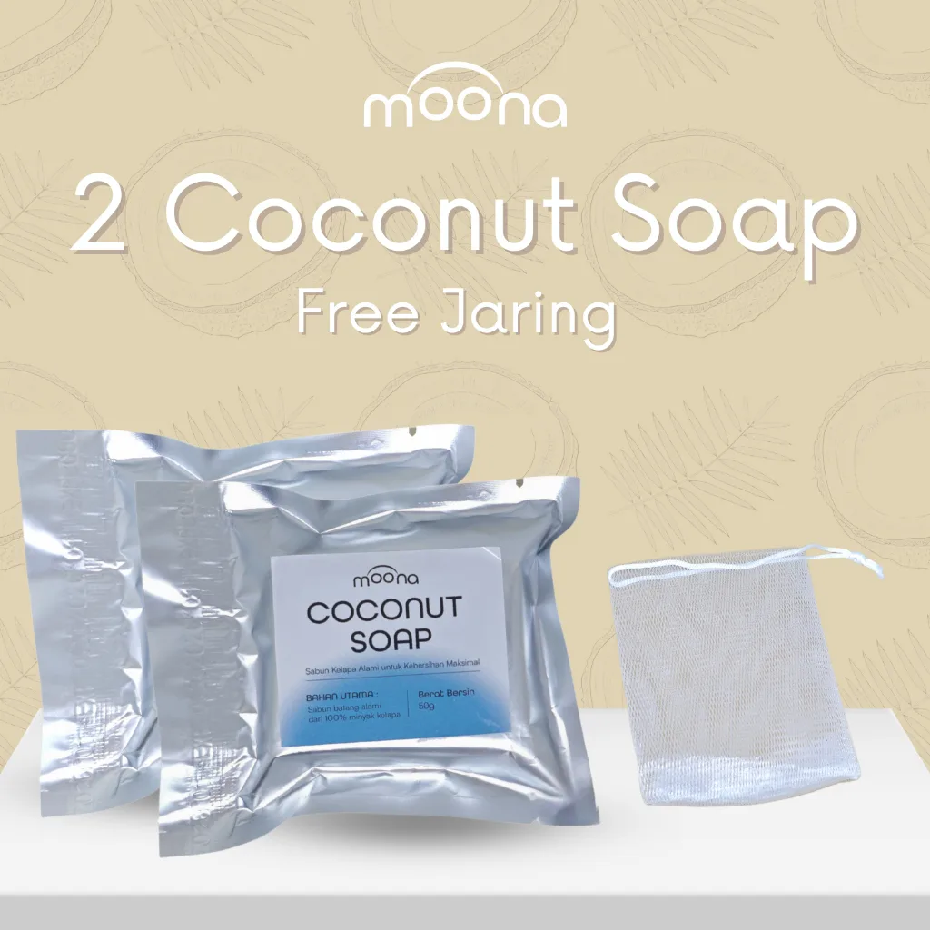 Moona Bundle Coconut Soap Free Jaring Lebih Hemat