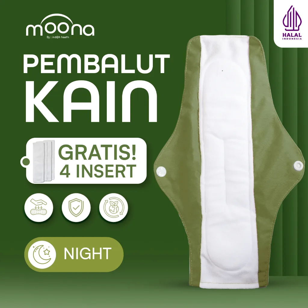 Moona Pembalut Kain Menspad Cuci Ulang Wanita Menstrual Pad - Night