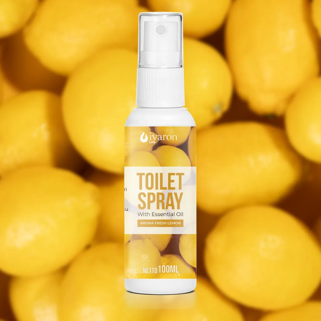 IVARON Toilet Spray Fresh Lemon Penghilang Bau Toilet Sanitizer Natural Essential Oil 100ml