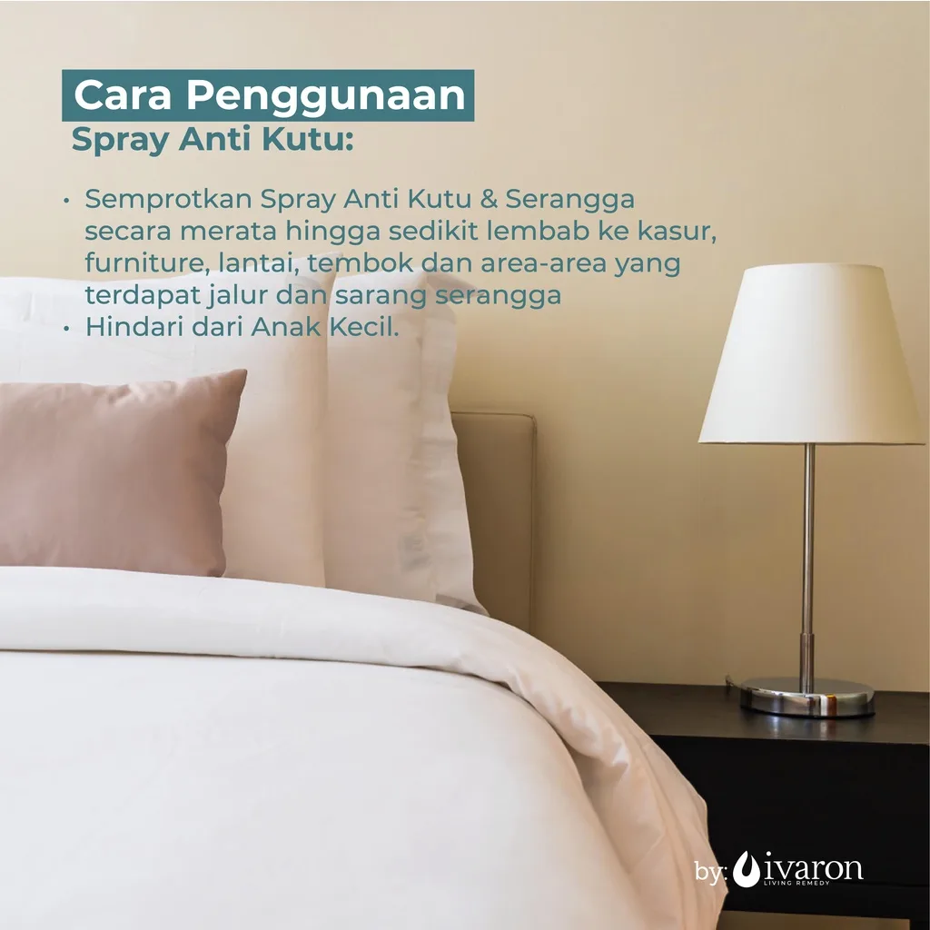 IVARON Pembasmi Kutu Kasur Refill 250Ml Obat Tungau Penghilang Semprotan Busuk