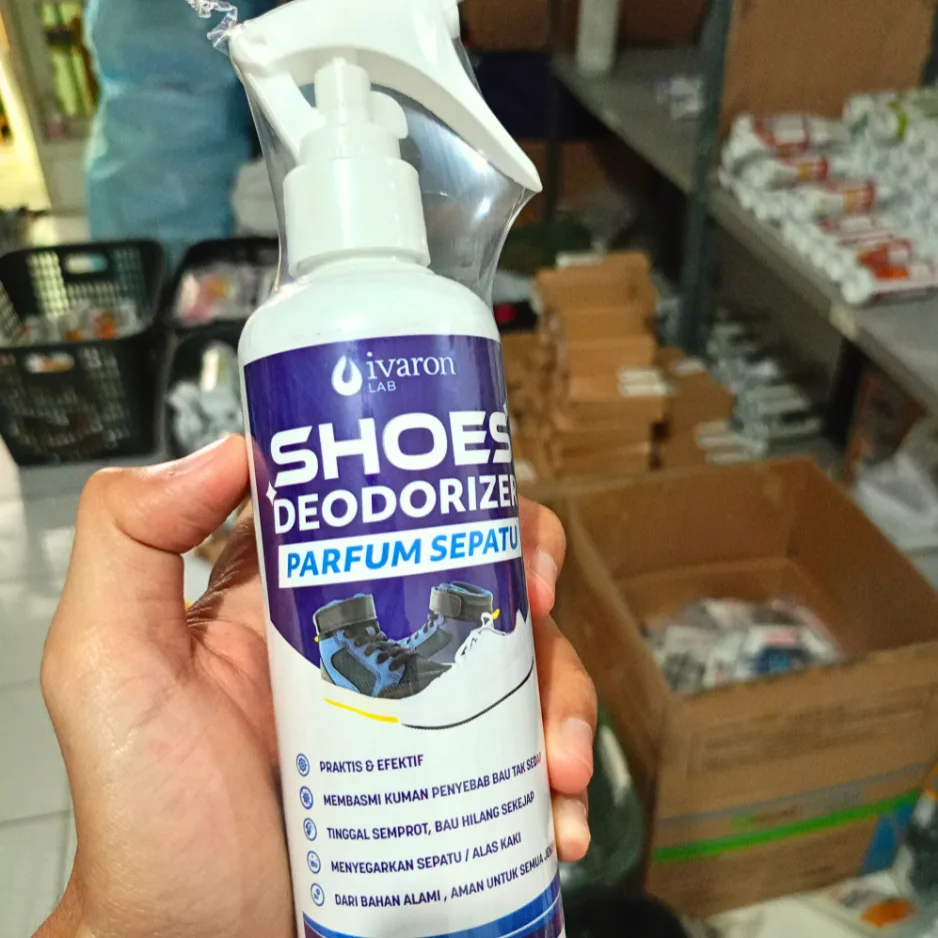 IVARON Parfum Sepatu Shoes Deodorizer Anti Bau Dan Bakteri Penghilang Kaki Pewangi Sepatu Foot Spray