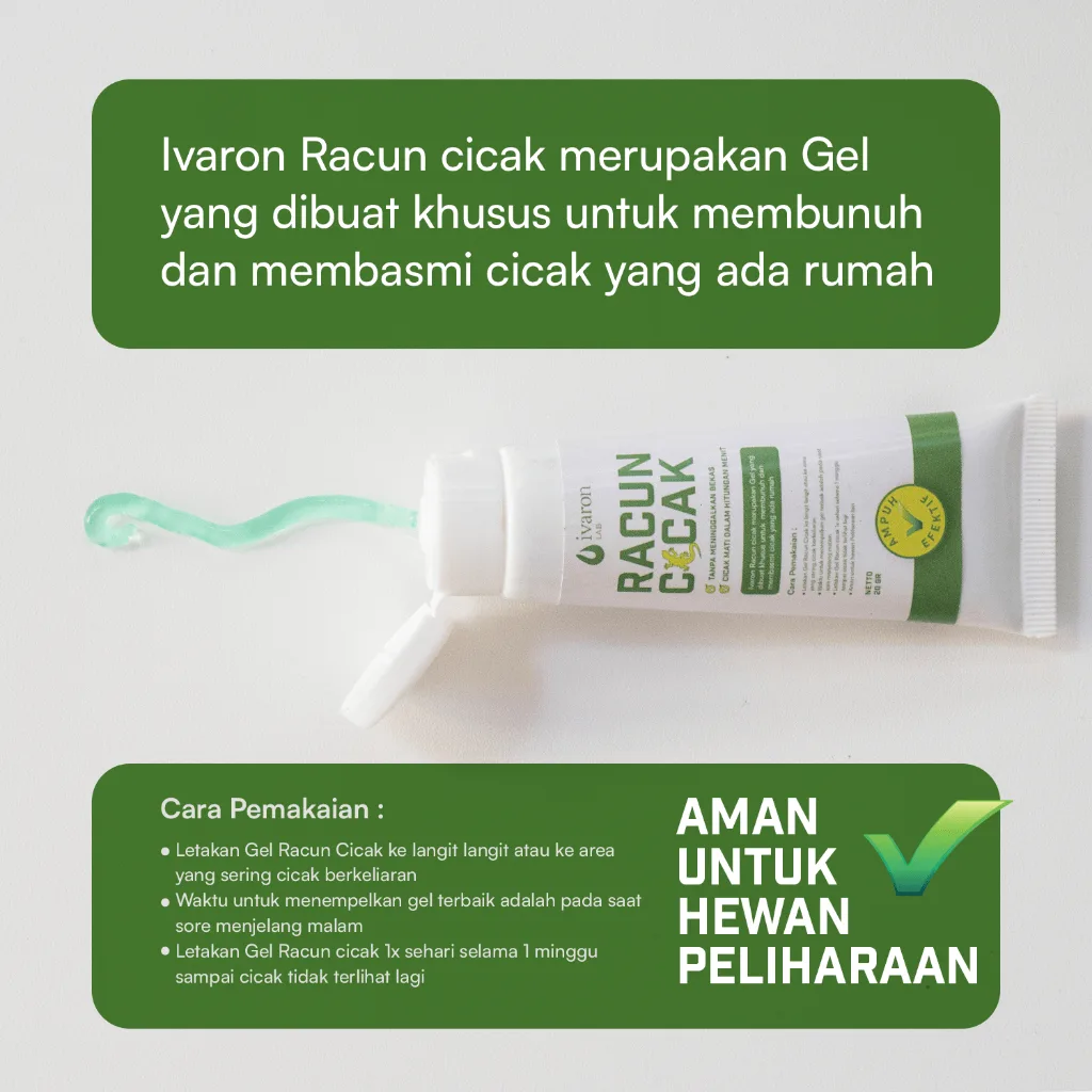 IVARON Racun Cicak Obat Racak Alat Pembasmi Pengusir Herbal Original Obt anti Lizago