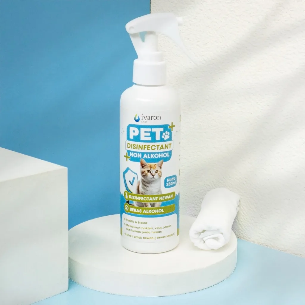 IVARON Disinfektan Kucing & Anjing – Aman Dijilat Basmi Virus & Bakteri Obat Kutu Kucing Kandang