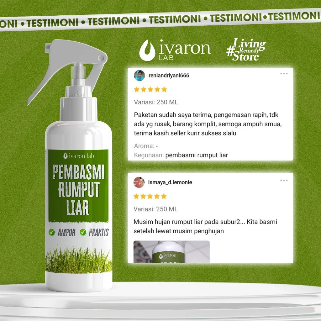 IVARON Racun Rumput Obat Pembasmi Rumput Liar Suket Pembunuh Gulma Mematikan