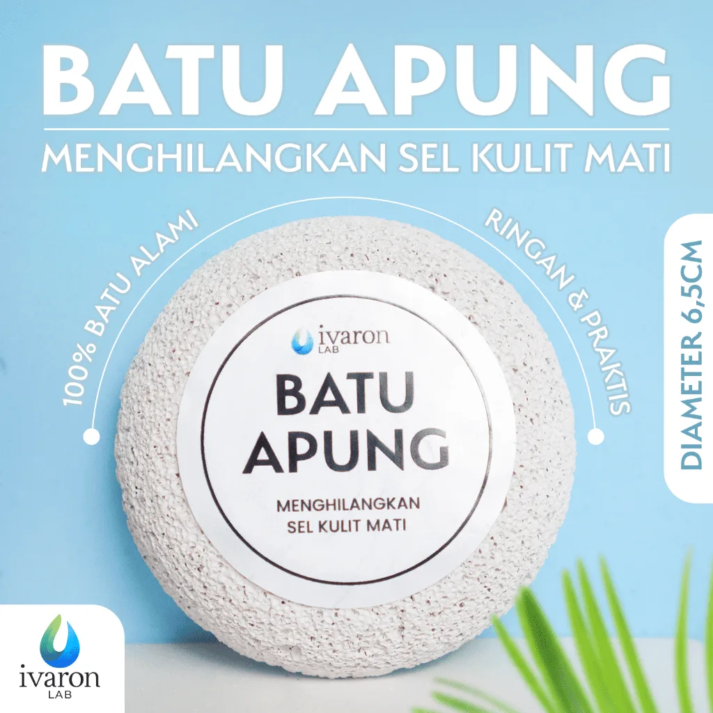 IVARON Batu Apung | Batu Gosok Badan untuk Menghilangkan Sel Kulit Mati | Natural Lava Stone
