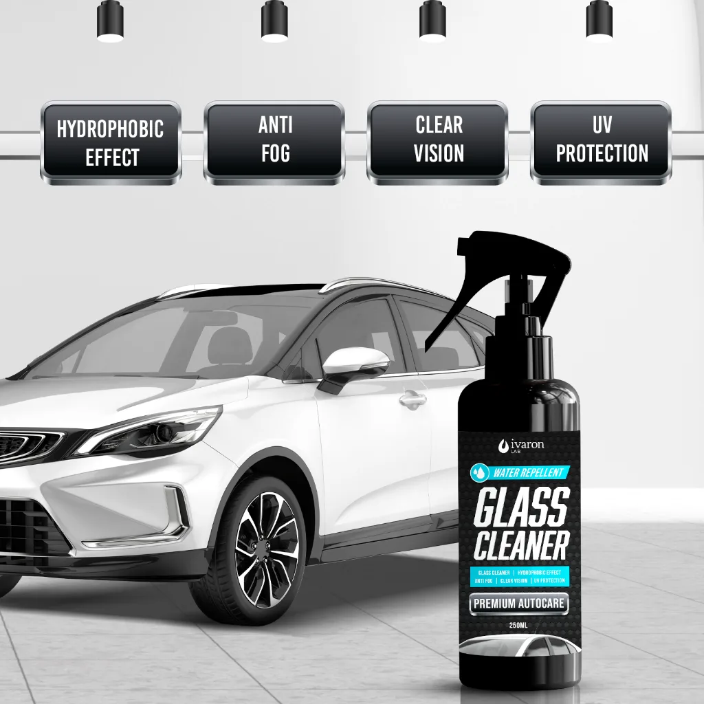 IVARON Glass Cleaner Cairan Pembersih Kaca  Semprotan Anti Jamur & Water Repellent - Spray 250ml