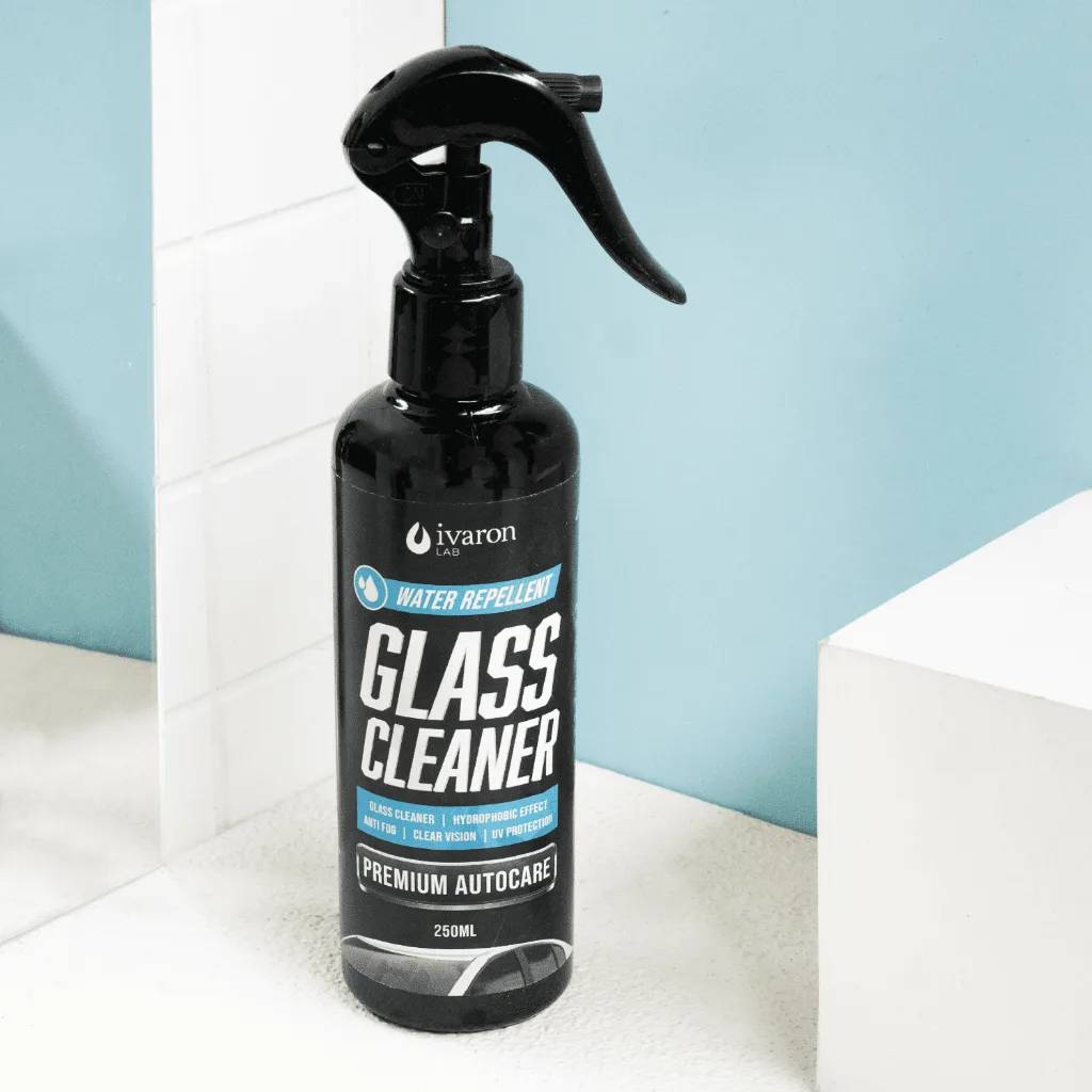IVARON Paket Pembersih Jamur Kaca Mobil dan Jendela Spray 250ml + Refill 250ml Glass Cleaner
