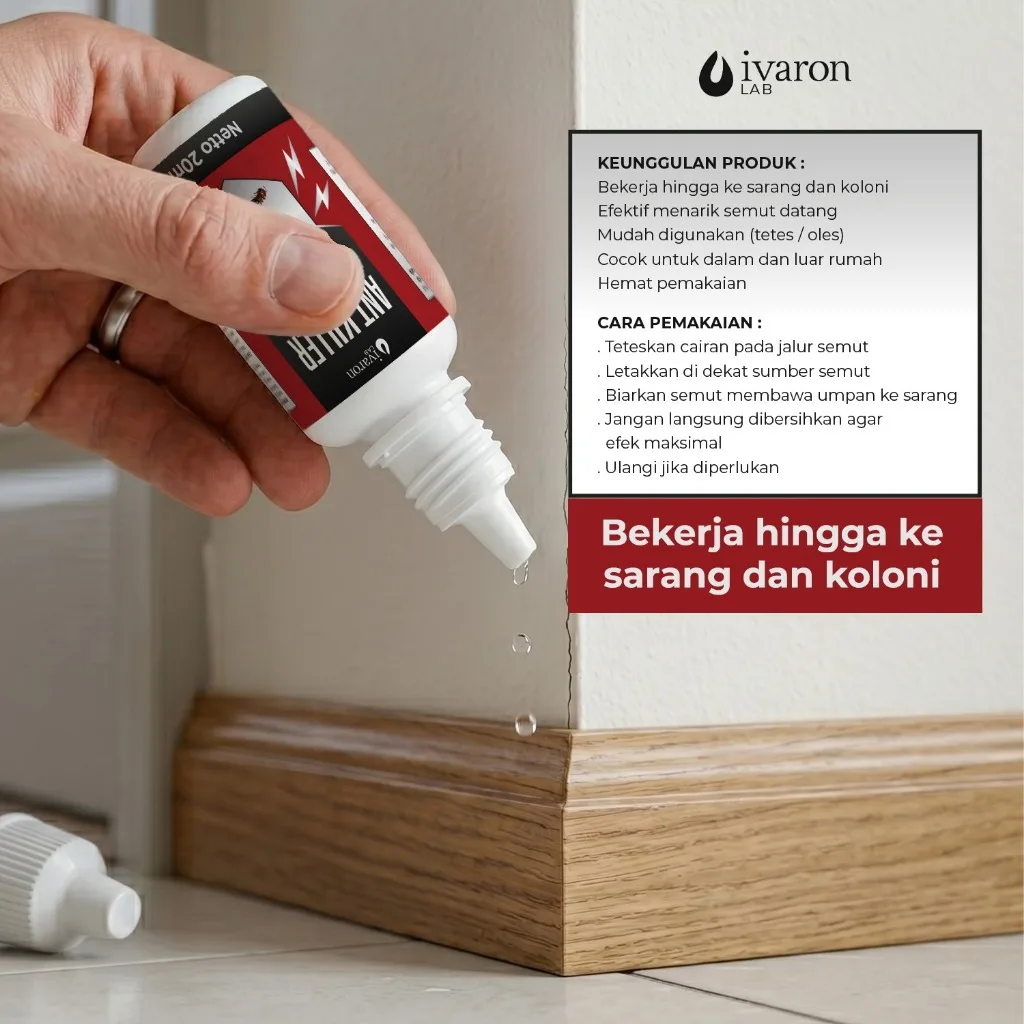 IVARON Ant Killer 20ml Obat Pembasmi Semut Cair Racun Semut Ampuh Koloni Tuntas Praktis