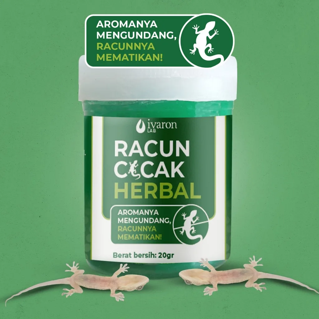 IVARON Racun Cicak Herbal Anti Cecak Tokek Pembasmi Alami Aman Langsung Mati