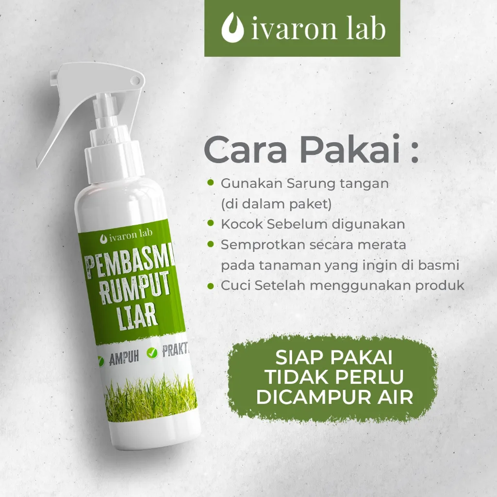 IVARON Racun Rumput Obat Pembasmi Rumput Liar Suket Pembunuh Gulma Mematikan