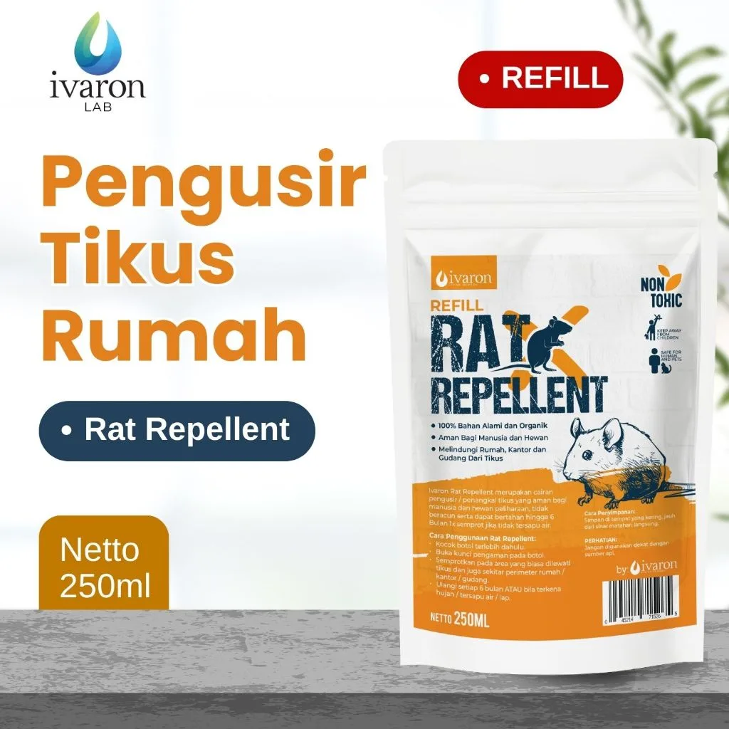 IVARON Pengusir Racun Tikus Spray Refill Pembasmi Rodent Cair Kap Mobil Hama Rat Reppelent