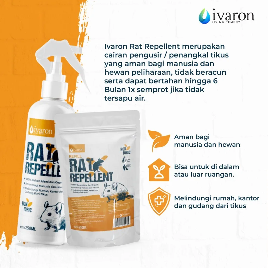 IVARON Obat Pengusir Tikus Rat Reppelent 5 Liter Pembasmi Tikus Rumah Kebun Cairan Anti Hama