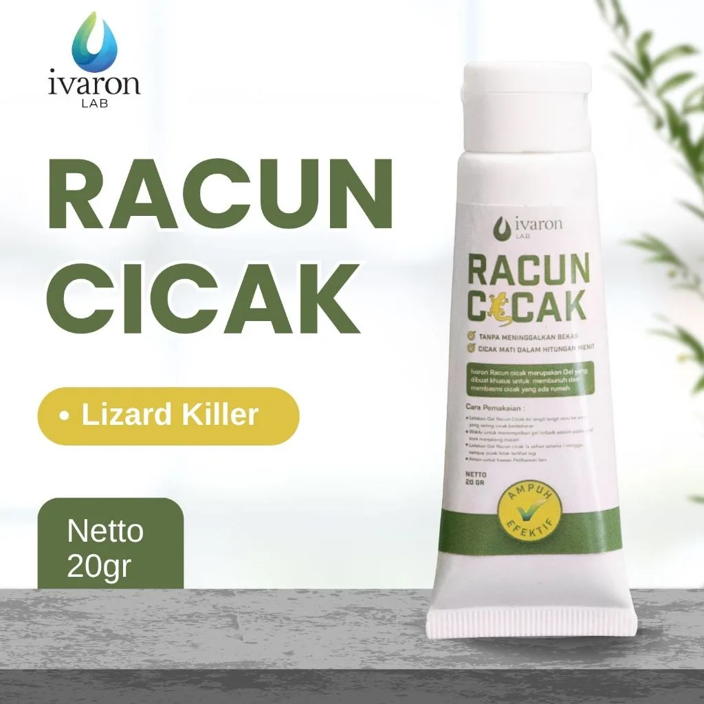 IVARON Racun Cicak Obat Racak Alat Pembasmi Pengusir Herbal Original Obt anti Lizago