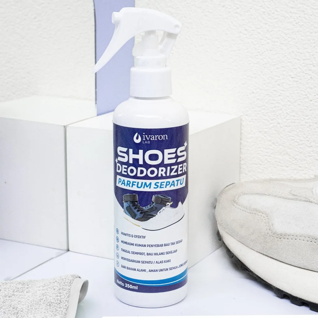 IVARON Parfum Sepatu Shoes Deodorizer Anti Bau Dan Bakteri Penghilang Kaki Pewangi Sepatu Foot Spray