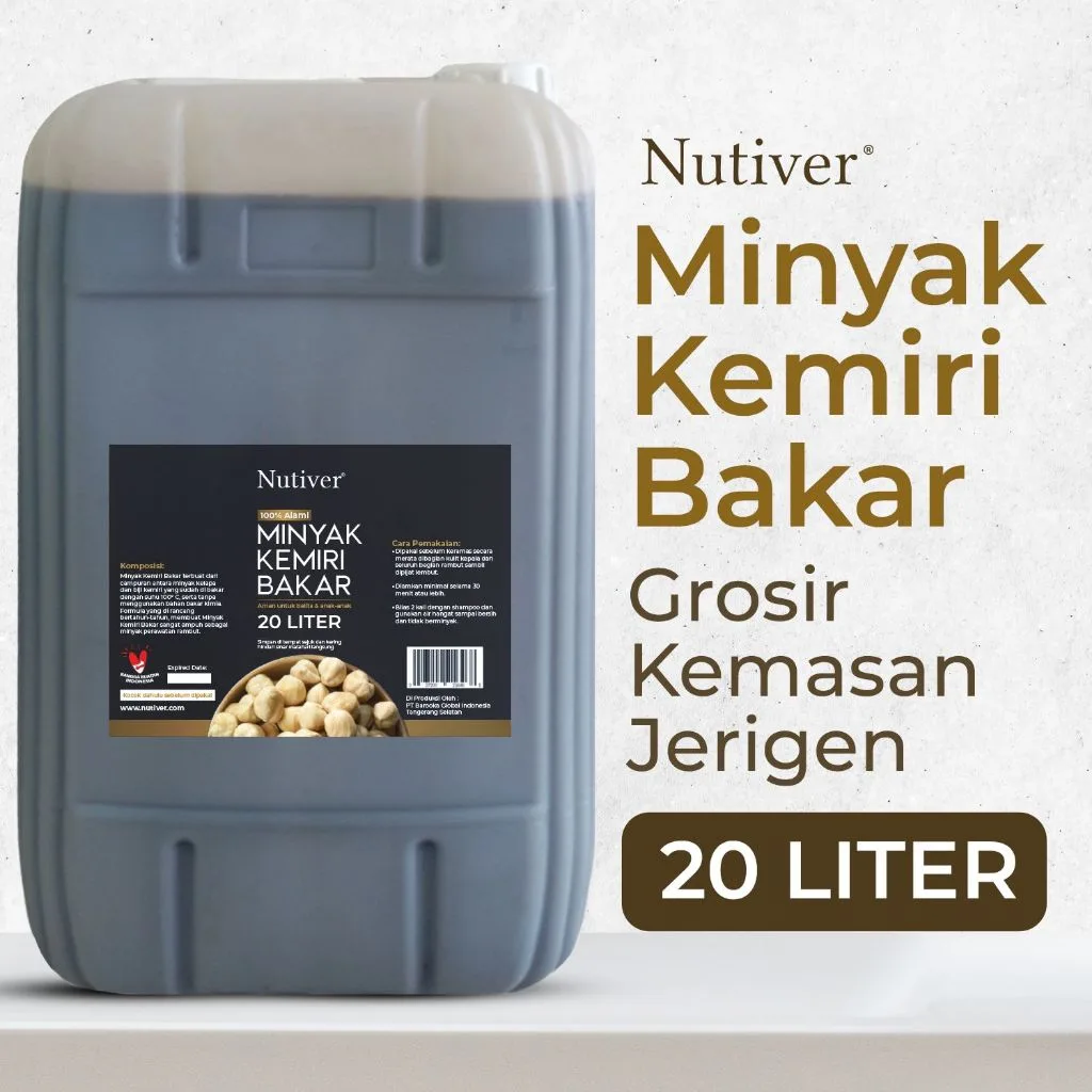 Minyak Kemiri Bakar Murni 100ml ORIGINAL 100% Penumbuh & Penghitam Rambut Alami ORGANIK
