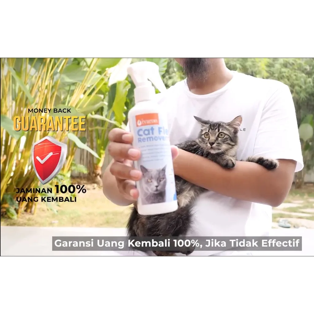 IVARON Obat Kutu Kucing Obat Jamur Cat Flea Remover Scabies Anjing Perawatan Anti Bakteri