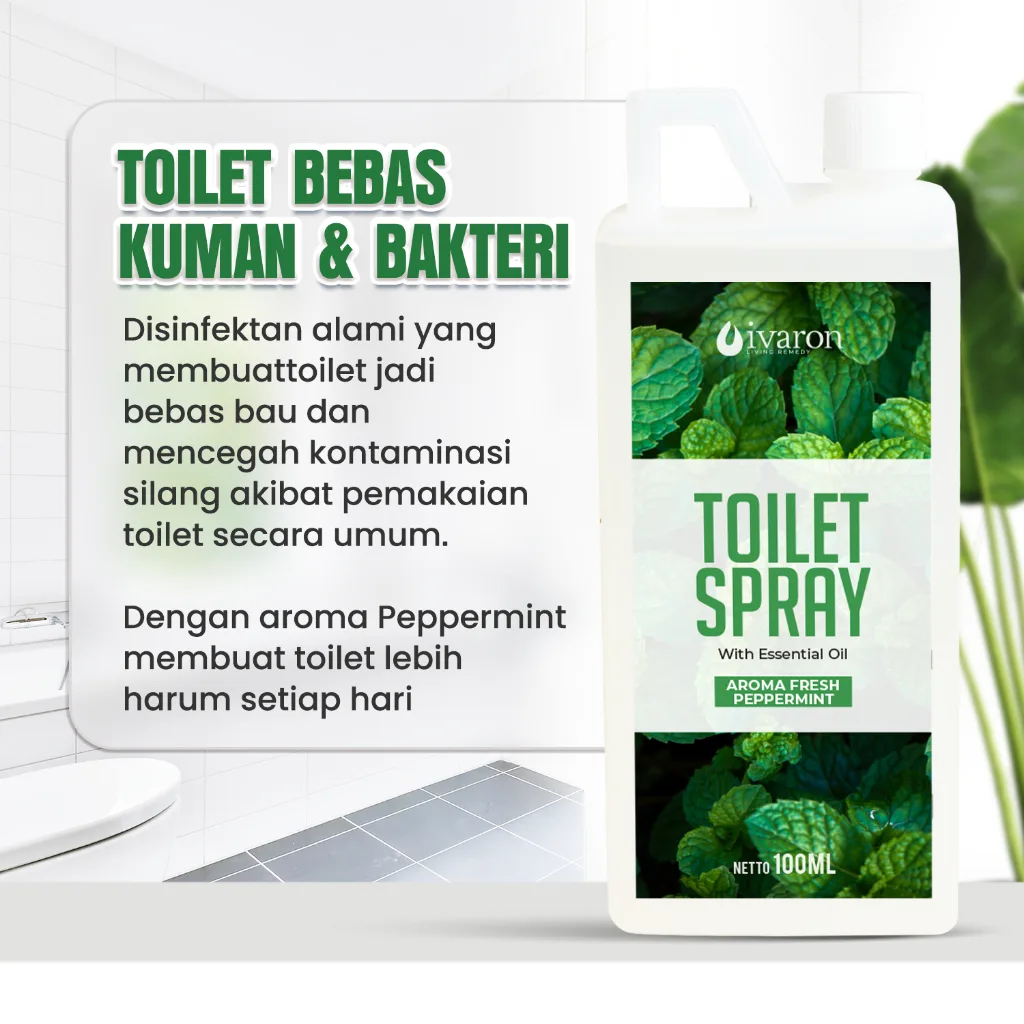 IVARON Toilet Seat Sanitizer 1L Desinfektan & Pengharum Kamar Mandi Aromatheraphy Penghilang Bau